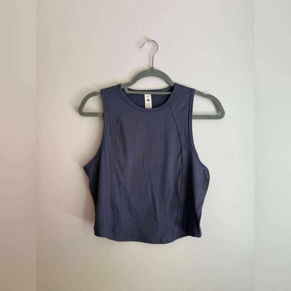 Lululemon Blue Twill Nulux Crop Tank